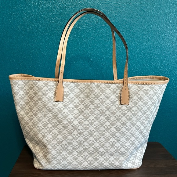 Kate Spade NY Margarita Tote Bag Gray & White Logo - Picture 2 of 16